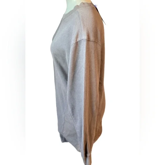 Wild Fable Womens Long Sleeve Boxy Waffle Knit T-Shirt - Dark Taupe - Picture 5 of 7